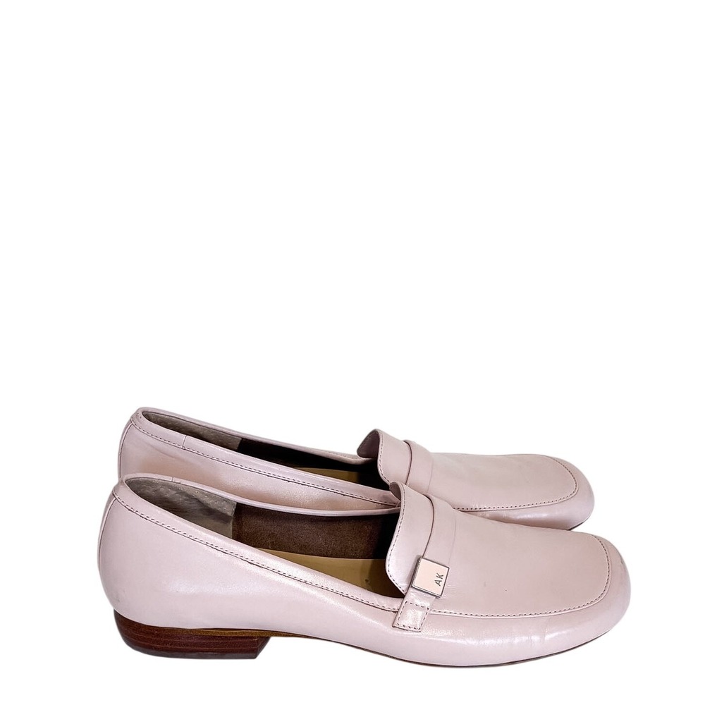 Anne Klein Womens Square Toe‎ Loafers Shoes Size 8M Pink Classic Preppy Academia